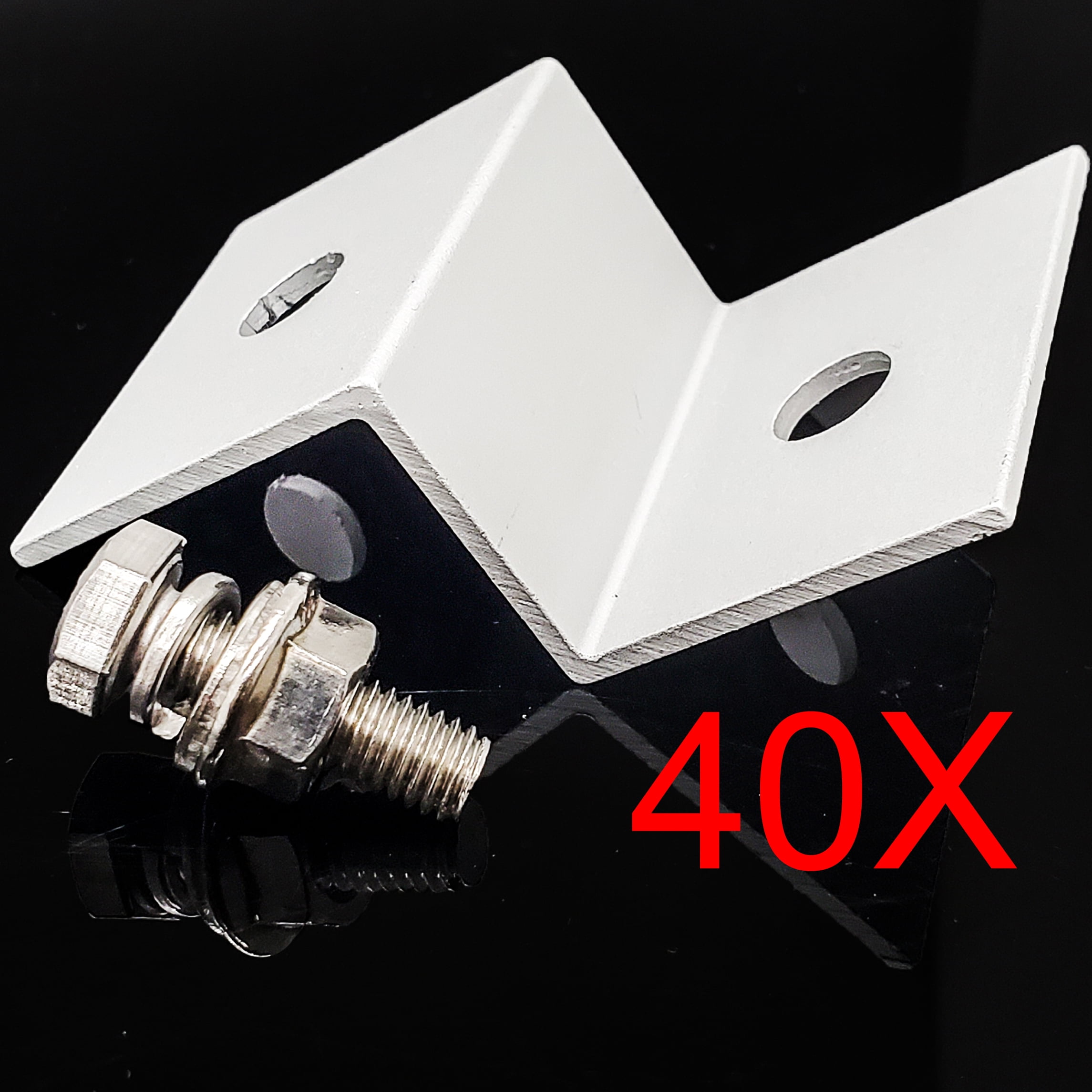 10 Sets of Aluminum Z-Bracket Solar Panel Mount Mounting for Camper Toybox RV Motorhome Trailer Boat