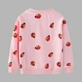 thumbnail image 4 of Babcutegg Girls Sweatshirts Fleece Lined Crew Neck Long Sleeve Outfit for Kids Pink Size 4, 4 of 4
