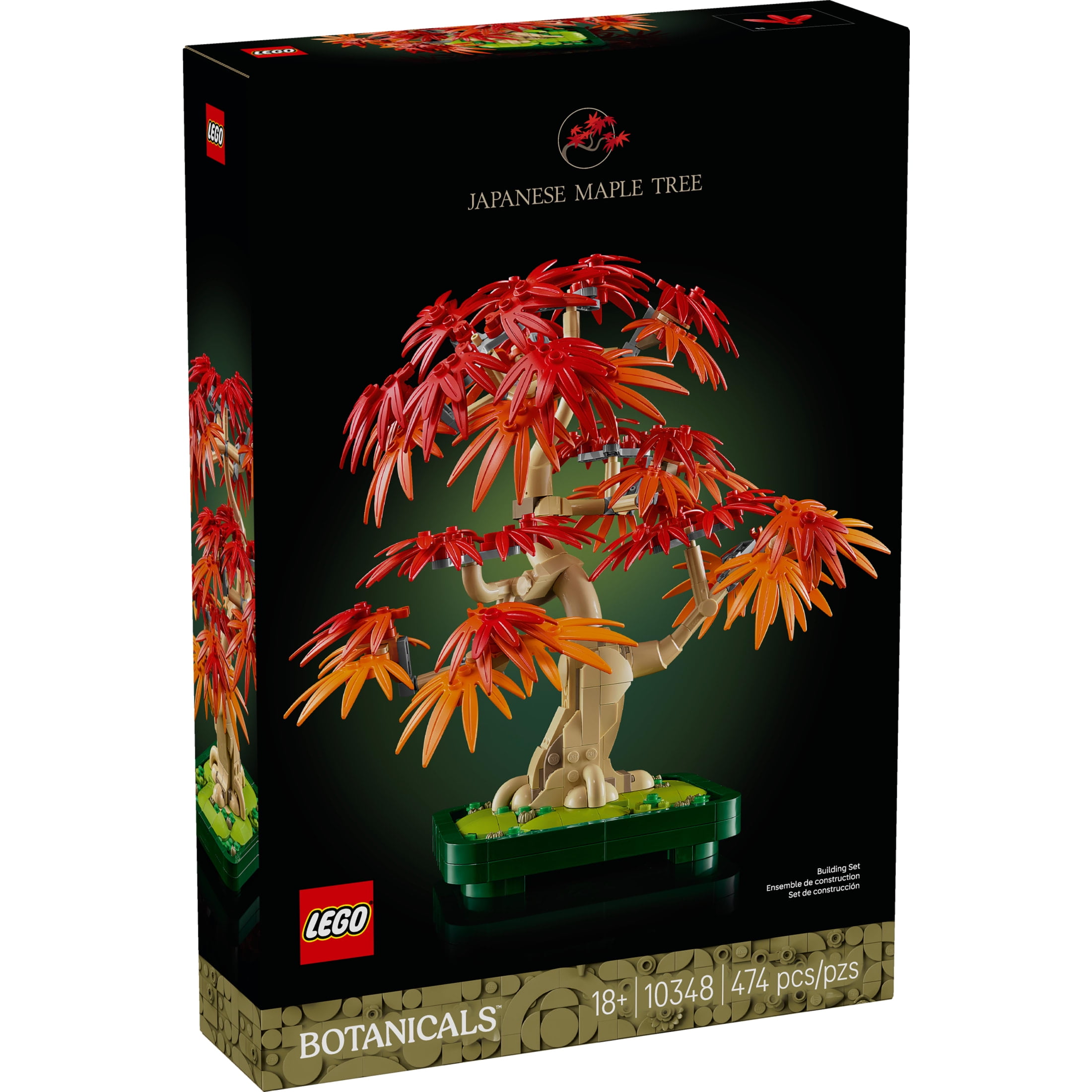 LEGO Botanicals Japanese Red Maple Bonsai Tree Building Kit for Adults 18+ - Unique Home Decor DIY for Room or Office - Gift for Birthdays - Plant Decor for Desk or Bookshelf- 10348
