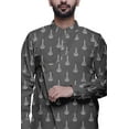 thumbnail image 3 of Atasi Designer Kurta Pajama For Men Printed Angrakha Kurta Set Summer Clothing, 3 of 3