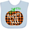 thumbnail image 3 of Inktastic Happy Fall Plaid Pumpkin Boys or Girls Baby Bib, 3 of 4