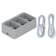 thumbnail image 2 of Hub De Carga De Batería De 3 Bahías, Gris A Prueba De Polvo 1 Para 3 Cargador De Batería De Carga Eficiente A Prueba De Golpes Con Indicador LED Para Batería De Drone Mini 3, 2 of 7