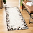 thumbnail image 2 of SAFAVIEH Studio Leather Claude Geometric Runner Rug, Beige/Brown, 2'3" x 7', 2 of 7