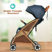 Babyjoy Lightweight Baby Stroller Aluminium Frame with Net for Travel 15 lbs Blue