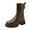 Brown, variant on Mid Calf Boots for Women Platform Lug Sole Slip on Chelsea Ankle Booties with Side Zipper(Brown,6)