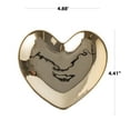 thumbnail image 2 of Mainstays Gold Ceramic Decorative Heart Tabletop Trinket Tray, 2 of 12