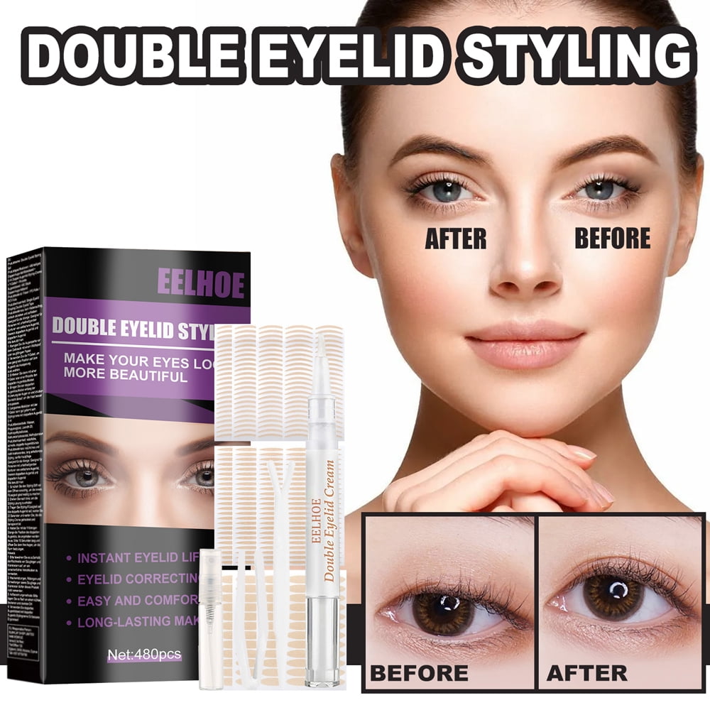 Double Eyelid Styling Set Invisible Droopy Eyelid Tape with Glue