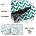 thumbnail image 6 of 6'x9' Area Rugs, Teal Chevron Indoor Outdoor Area Rug for Living Room Bedroom, Ombre Geometric Ocean Wave V-shaped Washable Bathroom Rugs Kitchen Floor Carpet Mats Home Decor Aesthetic, 6 of 8