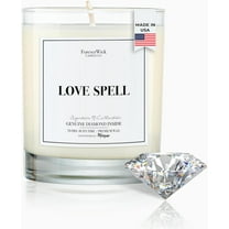 ForeverWick Diamond Candle 14oz Love Spell Soy Wax Candle With Diamond Inside - Gift For Her, Diamond