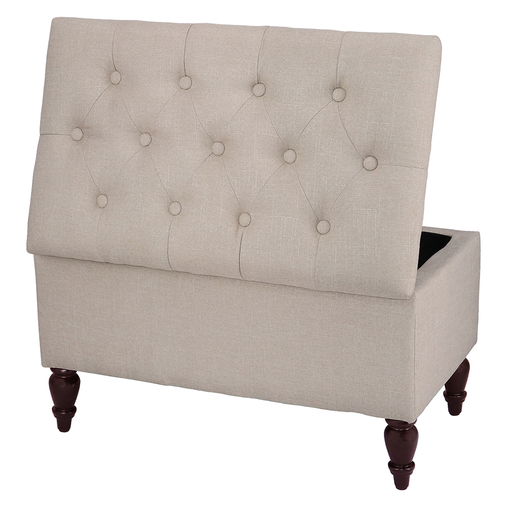 Abble 29 Inch Upholstered Storage Bench