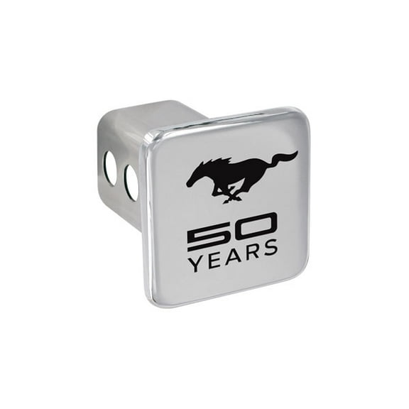 Ford Mustang 50th Anniversary Chrome Trailer Hitch Cover Plug