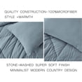 thumbnail image 6 of Chezmoi Collection Rory Dusty Blue Comforter Set Twin Size 2-Piece Fluffy Soft Lightweight Bedding Triangle Quilted Stone-Washed Microfiber Comforter Set for All Season, 6 of 9