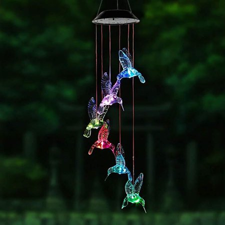 Solar Energy Powered Wind Chime Lamp Color-changing ...