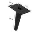 thumbnail image 2 of BESTYASH Set of 4 Black Metal Angled Tapered Table Legs Replacement for Sofa, Chair, Coffee Table Furniture, 2 of 8