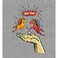 thumbnail image 4 of Hold Your Horses Humor Youth Heather Gray Jogger Pants-Medium, 4 of 4