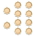thumbnail image 4 of 10 piezas mini bordado aro de punto cruzado anillo de aro adorno marco de exhibición de madera para la herramienta de maneras colgantes de bricolaje Forma de la flor, 4 of 8