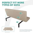 thumbnail image 2 of JIATER Armless Futon Cover Stretch Futon Slipcovers Machine Washable Furniture Protector with Elastic Bottom,Khaki, 2 of 7