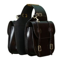 Leather Saddle Bag Two Strap Golden Snap Saddle Bag