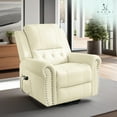 thumbnail image 3 of Naomi Home Tatiana Luxury Studded Electric Lift Recliner Chair with Massage and Heating-Color:Cream,Material:Air Leather, 3 of 18