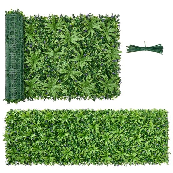 VEVOR Artificial Plant Wall, 40 x 120 in Artificial Boxwood Panels, Sun Protection Greenery Backdrop Privacy Hedge Fence, Fake Grass Screen for Wedding, Indoor, Outdoor Garden, Backyard (1 PC)