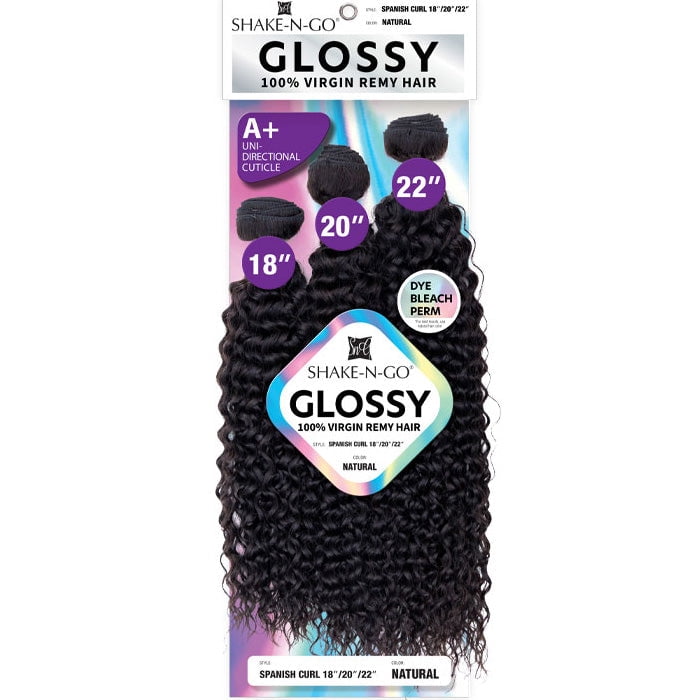 Shake N Go Glossy 100% Virgin Remy Hair Weave - SPANISH CURL