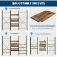 thumbnail image 4 of 4-Tier Industrial Bookcase - Triple Wide w/ 11 Adjustable Shelves, 4 of 8