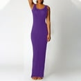 thumbnail image 2 of Birdeem Robes pour Femmes Robe Longue Élégante Aguichant Sans Manches Couleur Unie Mode, 2 of 12