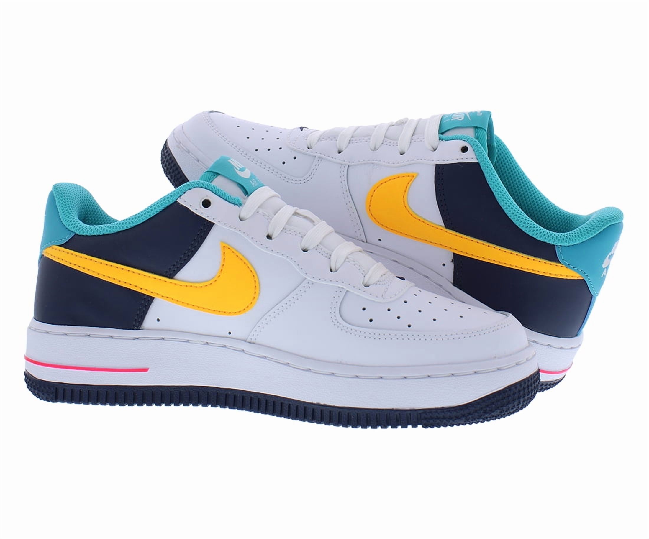 Nike Air Force 1 BG GS Boys Shoes Size 3, Color: White/Racer Pink/Thunder Blue