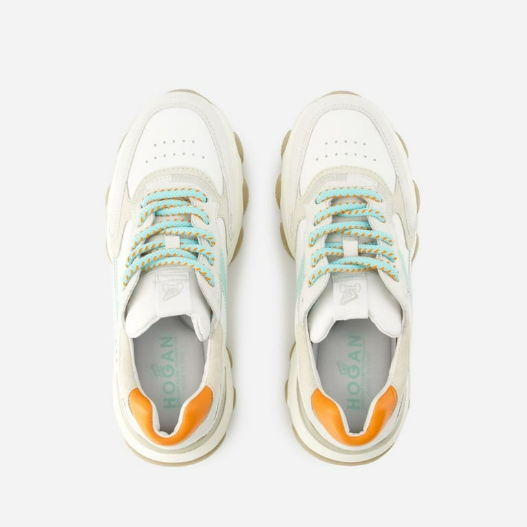 スニーカー HOGAN Hyperactive Sneakers - Hogan - Leather - Grey/Brown Hogan Hyperactive Sneakers - Leather - Grey/Brown Multicolor
