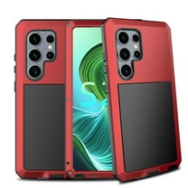 Dteck Case for Samsung Galaxy S25 Ultra,Heavy Duty Shockproof Rugged Case with Built-in Glass Screen Protector, 360 Full Body DustProof Protective Cover for Samsung Galaxy S25 Ultra, Red