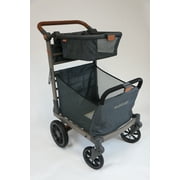 Wadabuggy Premium Shopping Cart, 2 Storage Baskets, Compact Fold, 2 Drink Holders, Zipper Pocket, Adult, Gray