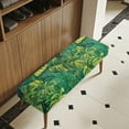 thumbnail image 3 of Whosucclay Green Palm Leaf Print Rectangle Bench Covers, Waterproof Bench Slipcover Breathable Bench Seat Protector Universal Bench Cover for Dining Room, Living Room, Bedroom, 3 of 7