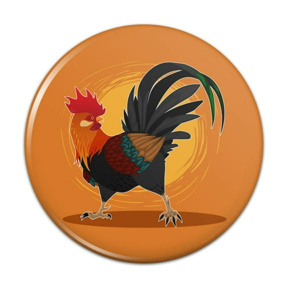 Rooster of Awesomeness Chicken Pinback Button Pin