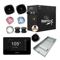 Black Series 12kW Steam Bath Generator with Wireless Bluetooth/Wifi Operation and Aroma Scent Pump in Oil Rubbed Bronze