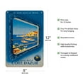thumbnail image 2 of Côte d'Azur France - French Riviera - SNCF French National Railway - Vintage Travel Poster by Roland Hugen c.1947 - 8 x 12 inch Vintage Wood Art Sign, 2 of 4