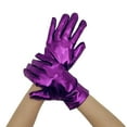 thumbnail image 3 of Baberdicy Women's Sexy Pu Leather Gloves, High Gloss Performance Long Opera Gloves,Purple Fits All – Gift Ready, 3 of 4