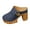 Navy, variant on Khaki Shoes High Heels Slippers Casual Spring Summer Women'S Closed Toe Solid Color Chunky Heel Platform Outdoor Indoor Round Toe Synthetic Leather Eu Size 42 1 Pair Footwear Weight 0.94 L