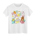 thumbnail image 2 of LRen Easter T Shirts for Toddler Girls Rabbit Tops Egg Hunt Short Sleeve T Shirt Top Comfy Easter's Day Vacation Tops T-Shirts Toddler To Big Kid, 2 of 4