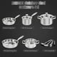 thumbnail image 2 of Juego de utensilios de cocina ASKSCICI de acero inoxidable, 16 piezas, plateado, 2 of 7