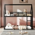 DreamBuck Metal Bunk Bed, House Bunk Bed Twin over Twin, Twin Bunk Bed