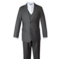 thumbnail image 2 of Spring Notion Big Boys' Two-Button Suit Set 7 3-Piece Charcoal-B, 2 of 7