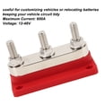 thumbnail image 3 of Power Distribution Block, Relocate Wiring 12-48V 600A Rust Resistant Removable Cap Heavy Duty Durable Structure Battery Junction Block  for Trucks Black,Red, 3 of 7