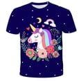 thumbnail image 1 of Camiseta de unicornio para niños, camisetas bonitas de unicornio para niños y niñas, camisetas de dibujos animados para niños y bebés, ropa 3T Gao Jinjia LED, 1 of 2