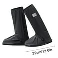 thumbnail image 1 of Fundas para Botas de Lluvia para Exteriores: Protectores de Zapatos de Pvc Antideslizantes E Impermeables con Cinta Reflectante, Diseño Ajustable para Senderismo y Ciclismo, Talla S, Color Negro (1 P, 1 of 2