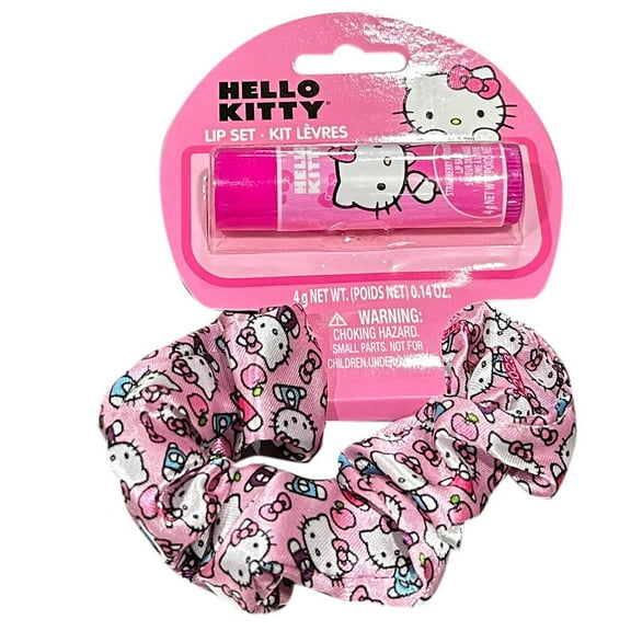 Hello Kitty Hair Scrunchy with 1 Lip Balm on Header Card