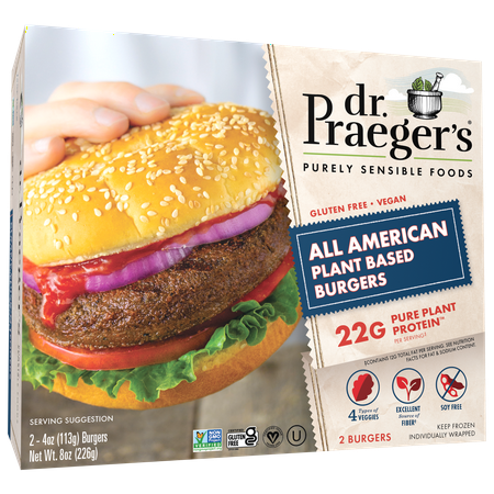 Dr. Praeger's All American Veggie Burger, 4 Frozen Patties, 2 oz Each