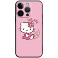 thumbnail image 3 of Funda de teléfono para iPhone 11, 14, 12, 13 Pro Max, 7, 8, XR, X, XS, 6, 6S Plus, MINI Capa de silicona, Hello Kitty, Color rosa, estilo, 3 of 5