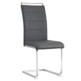 thumbnail image 6 of Dining Chairs Set of 2, PU Faux Leather Side Chair with High Back and U-Shaped Metal Legs, Upholstered Kitchen Chair, Modern Armless Chairs for Dining Room, Kitchen, Restaurant, Gray, 6 of 7
