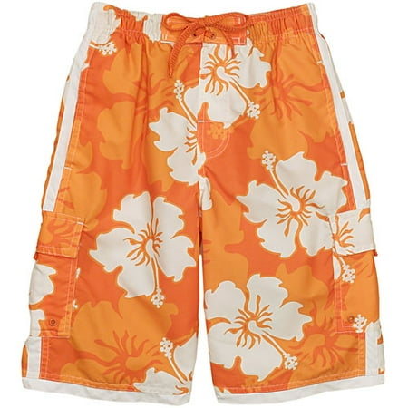 Sand 'n' Sun - Boy's Hawaiian Style Swim Trunks