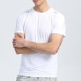 thumbnail image 7 of USNSM Men's Short Sleeve Workout Shirts Quick Dry Breathable Lightweight Athletic T-Shirts Running Gym Summer Sports Shirt White M, 7 of 7